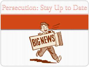 Persecution Resources Updates news 